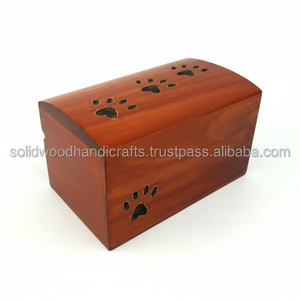 Urnas de cremación para mascotas de nuevo diseño, ataúd interior de madera natural para mascotas, urnas para mascotas al por mayor a bajo precio - Product Image 1