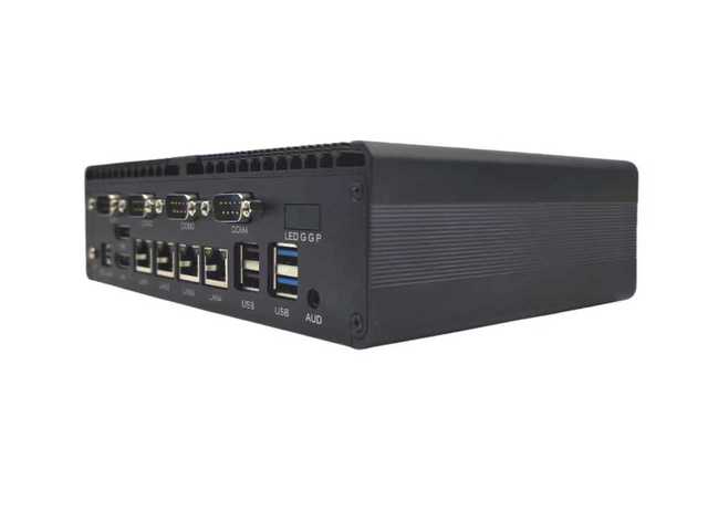 Fanless Industrial Mini PC Intel I5 4th Gen 6 COM 6 USB GPIO Industrial Computer for Factory Control Automation Office