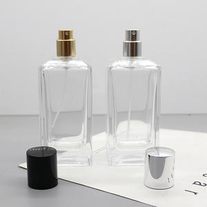Flacon de parfum en verre transparent carré de 100 ml avec clip, flacon cosmétique vide avec capacité de 30 ml - Product Image 3