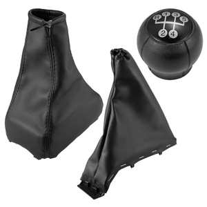 Juego de accesorios interiores de cuero para Opel Astra F: pomo de palanca de cambios y cubierta de freno de mano - Product Image 4
