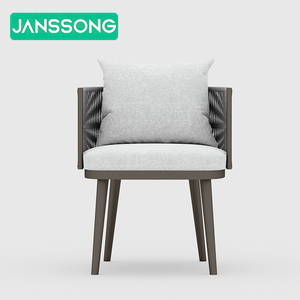 Conjunto de Mesa y Sillas de Comedor para Exterior, Sillas de Comedor de Cuerda, Conjunto de Comedor de Aluminio para Patio, Conjunto de Comedor para Exterior de Hotel, Mesa y Sillas de Jardín, Muebles de Jardín - Product Image 4