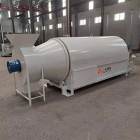 Sécheur électrique industriel compact de type batch, sécheur à tambour rotatif adapté aux biomasses, aux coques d'arachides, aux coques de noix de coco