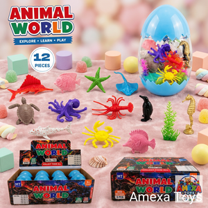 JR MS INDUSTRIES Animal World - Juego de 12 Figuras de PVC de Criaturas Marinas, Regalo Coleccionable para Niños, Preventa, 7-12 Meses - Product Image 4