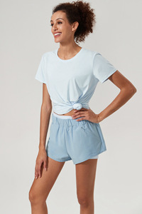 T-<span class=keywords><strong>shirt</strong></span> de sport ample et décontracté pour femmes, vêtements de course en plein air, de Fitness, de Gym et de Yoga, avec Logo personnalisé, de haute qualité, nouveauté, - Product Image 3