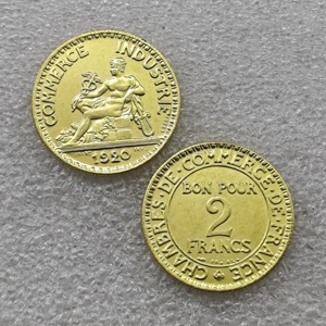 Pièces commémoratives de style antique de <span class=keywords><strong>2</strong></span> francs français de 1927, <span class=keywords><strong>1920</strong></span> (essai), cadeaux, décoration intérieure - Product Image 2
