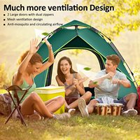 Tente de camping familiale portable WOQI, imperméable, camouflage, coupe-vent, une chambre, 2 personnes, entièrement automatique, pour la randonnée