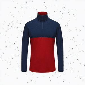 OEM Người Đàn Ông Của Giản Dị Outwear Mô Hình Rắn Cực Lông Cừu Màu Khối Quý Zip Lên Áo Thun Đứng Cổ Áo Mùa Đông Áo - Product Image 3