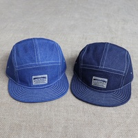 Casquette de camping légère en jean à 5 panneaux, personnalisable avec logo brodé, idéale pour le sport et la course à pied – Vente en gros
