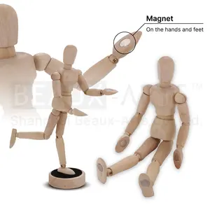 12 Inch Artist Drawing Modle Joint Doll Wooden Magnet Manikin Art Craft Human Drawing Sketch Figure