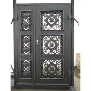 Casa <span class=keywords><strong>de</strong></span> alta calidad, entrada principal, parte superior plana, <span class=keywords><strong>puerta</strong></span> <span class=keywords><strong>de</strong></span> hierro forjado, doble exterior - Product Image 2