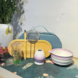 Juego Portátil de Cuenco de Cerámica Japonesa Rústica para <span class=keywords><strong>Matcha</strong></span> con Soporte para Chasen, Herramienta para Batir Té <span class=keywords><strong>Matcha</strong></span> y <span class=keywords><strong>Accesorios</strong></span> para <span class=keywords><strong>Matcha</strong></span> con Logotipo Personalizado - Product Image 2