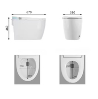 YF 2026 Kloset Duduk Modern Tanpa Bingkai, WC Keramik Higienis dengan Dudukan Soft Close dan Quick Release, Sistem Dual Flush Hemat Ruang untuk Kamar Mandi