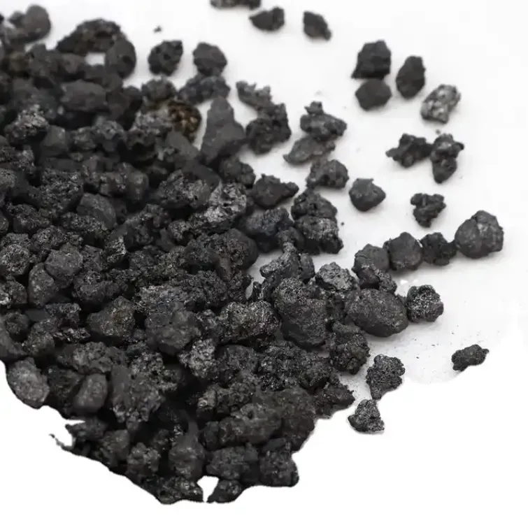 المعادن ومصانع الصبغات كوكاس معدني مرصع 1-5 ملليمتر جودة جيدة كوكاس معدني مصنفر PET/كوكاس البترول من غرافيت الكربون الحراري باللون الأسود