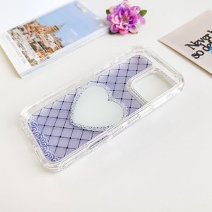 <strong>Mirror</strong> Diamond Love Glitter New Heart Luxury Bling Makeup Tpu Suitable Electroplated Up Pearl Design Gradient Mobile Phone <strong>Case</strong> - Product Image 6