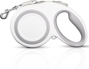 Correa de perro retráctil sin enredos de 360 °, cinta de nailon fuerte de 16 pies, bloqueo de pausa de freno con una sola mano - Product Image 2