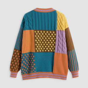 Pull personnalisé avec logo, motif jacquard, tricot pour femmes, pull en coton pour filles, tricot personnalisé pour femmes - Product Image 6