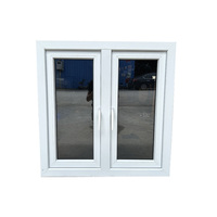 2x2m 충격 방지 PVC 창문 및 문 스윙 스타일 수평 개폐 패턴 허리케인 저항 플라스틱 프레임 롤러 블라인드 유리