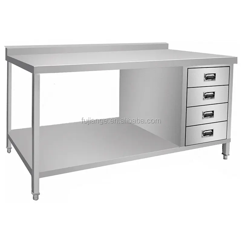 Drawer Storage Cabinet Free Standing Commercial Stainless Steel Square Tube Lab Work Table Cabinet With Sliding Drawers