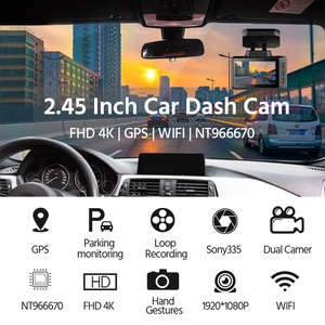 Caméra embarquée 4K 3840*2160P 30FPS WiFi avec enregistreur vidéo HD DVR, GPS Tracker, prise de vue gestuelle - Product Image 5