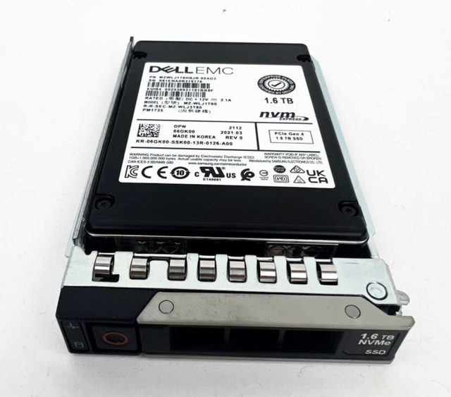 Hot Sale 1.6T NVMe U.2 SSD New 2.5 Inch Enterprise Internal Server Hard Drive with Metal Shell for DELL Compatible