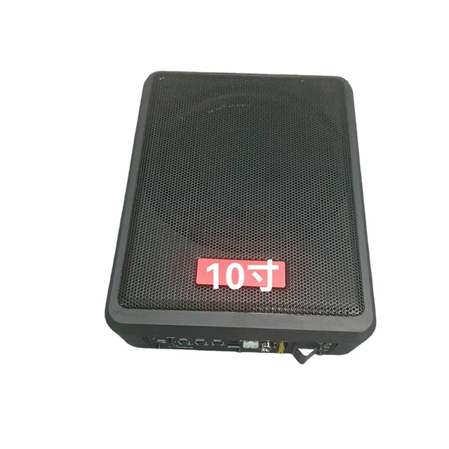 Professional 10 Inch Slim Under the Seat Subwoofer Active Car Audio Speakers with 12V DC Car Audio Enhancement