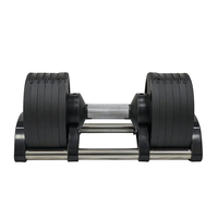 Dropshipping Équipement d'haltères de gymnastique Mancuernas 24 32 40kg 50lb 80 90lb Ensemble d'haltères réglables en aluminium/maison