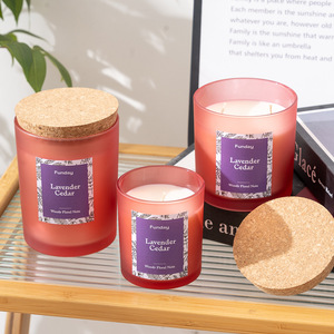 Funday Lavender Cedar Scented Candle Set Woody Floral Note Home Fragrance Decor - Product Image 1