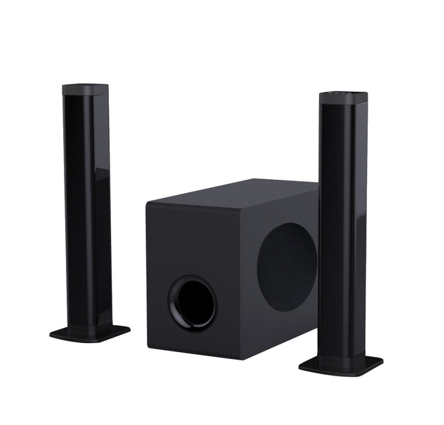 For 80W Wireless TV Soundbar 2.1ch Detachable RMS Hot Sale Home Theatre System 5 Speakers /USB/TF Card Wired