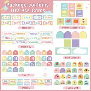 Juego de tableros de calendario de bolsillo para el aula, vista mensual, tablero de anuncios de papel, gestión del tiempo, regreso a clases, paquete de varias piezas - Product Image 5