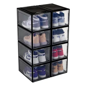 Jordan-funda de plástico transparente para zapatos, caja transparente para guardar zapatos