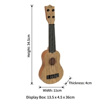 Custom Logo Premium Wood High Quality Acoustic Guitarlele Musical Instruments Bulk Natural Wood Round-hole Wood-grain Ukulele