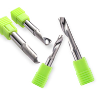 Fraise à queue CNC à une dent en carbure monobloc, coupe ascendante, pour aluminium HRC55, haute précision, ODM OEM, angle de hélice 30°, non revêtue, HOZLY
