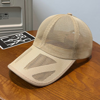 Gorra de Béisbol Unisex para Protección Solar de Verano, Gorra de Sol de Talla Grande, Gorra de Malla Transpirable con Visera