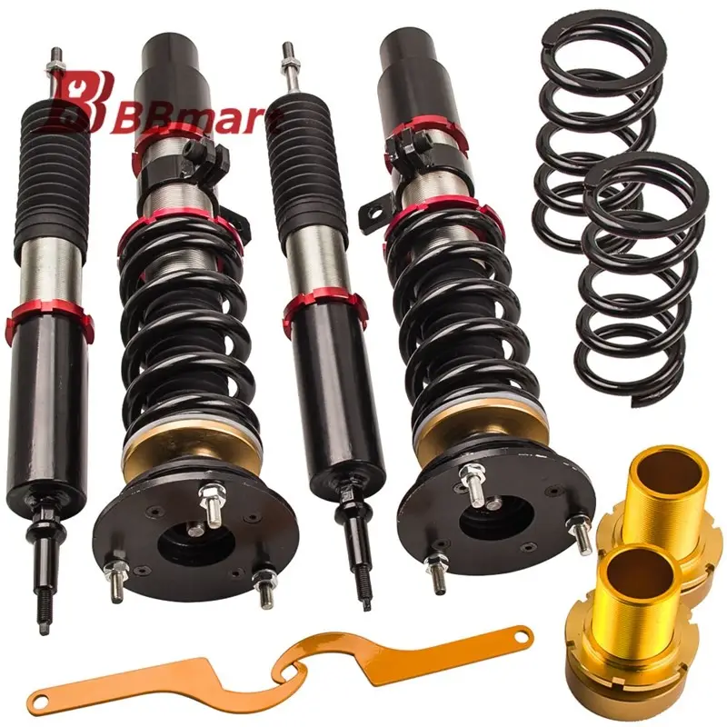 Bbmart Auto Parts Cubierta de acero 2000 Modelos de automóviles Sistema de suspensión de amortiguador de aire Freno trasero Padtem All 5 (E60) para BMW