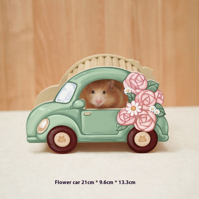 รถเล็กๆที่มีดอกไม้