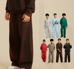 Pantalon de jogging vintage MTR3463 style streetwear personnalisé en mélange de coton 445 g/m² avec bandage et ouverture au niveau des chevilles, effet délavé Monkey Wash - Product Image 2