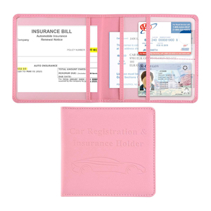 Accesorios para <span class=keywords><strong>Coche</strong></span>, Organizador para Guantera, Estuche para Cartera de Mujer, para Tarjetas, Licencia de Conducir, Registro del <span class=keywords><strong>Coche</strong></span> y <span class=keywords><strong>Seguro</strong></span> - Product Image 1