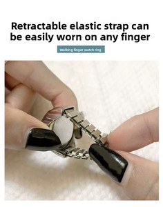 [ร้านโรงงานผลิตแหวนนาฬิกา] แหวนนาฬิกาข้อมือสแตนเลสอัลลอยด์สุดหรูสำหรับทุกเพศที่ขายดีที่สุดใน AliExpress เครื่องประดับนิ้วสำหรับคู่รักแบบพลิกได้ - Product Image 6