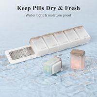 Mini distributeur de pilules en plastique Portable organisateur magnétique hebdomadaire pour Amazon 1-Time-a-Day PP boîte de rangement de pilules