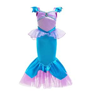 Disfraz de Princesa Ariel con Cola de Sirena para Niñas, Elegante Traje para Halloween, Comercio Exterior Transfronterizo - Product Image 3