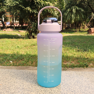 Plastic Water Bottle Wholesale 64 Oz Inspirational Plastic Water Bottle 2 Liters Leak Proof Without BPA Tritan With Time Stamp