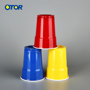 ओटर 6 औंस लाल पार्टी कप डिस्पोजेबल प्लास्टिक कोल्ड ड्रिंक कप - Product Image 4