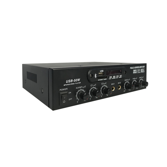 Customizable Stereo Class AB Mixing Power Amplifier for Public Address System in School Hotel Conference Hall Theater