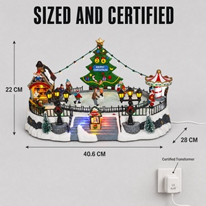 Casas de Plástico LED Musicales para Pista de Patinaje, Aldea <span class=keywords><strong>Navideña</strong></span>, Venta al por Mayor, Suministros de Decoración Festiva - Product Image 5