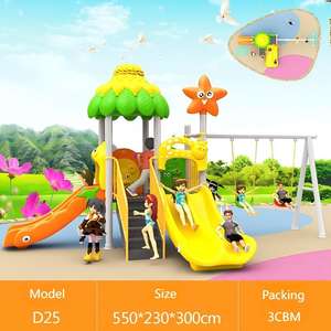 Torre <span class=keywords><strong>de</strong></span> Juegos Infantil Grande para Exteriores con Tobogán, Columpio y Estructura <span class=keywords><strong>de</strong></span> Escalada para McDonald's y Restaurantes - Product Image 5