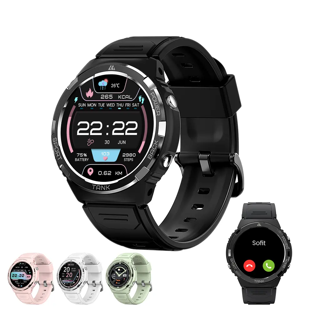 KOSPET TANK S1 Multifuncional Mujer Relojes Inteligentes Soporte HiFi Bluetooth Llamando Regalo Reloj Inteligente 2023