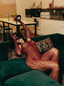 Sexy Lange Mouw Bodystocking Uitgehold Eendelig Jumpsuit Plus Size Visnet Lingerie - Product Image 4