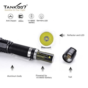Tank007 Kc15 Nhôm Có Thể Sạc Lại Đèn Pin Sáng Ngoài Trời Cắm Trại 1000lm Dài Phạm Vi <span class=keywords><strong>LED</strong></span> Đèn Pin Săn Bắn Đèn Pin - Product Image 4