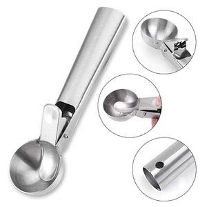 Cuchara de helado de acero inoxidable, herramienta de Metal ecológica con diseño de bola de cuchara de sandía de fruta para uso doméstico - Product Image 4