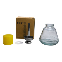 Flacon en verre carré de 50 ml/110 ml, anti-éclaboussures, résistant à la corrosion, lignes de graduation, antistatique, facile à nettoyer, pompe sérigraphiée